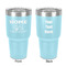 Summer Camping 30 oz Stainless Steel Tumbler - Teal - Double-Sided (Personalized)