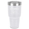 Summer Camping 30 oz Stainless Steel Tumbler - White - Single-Sided