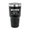 Summer Camping 30 oz Stainless Steel Ringneck Tumblers - Black - FRONT