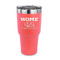 Summer Camping 30 oz Stainless Steel Ringneck Tumblers - Coral - FRONT