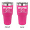 Summer Camping 30 oz Stainless Steel Ringneck Tumblers - Pink - Double Sided - APPROVAL