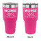 Summer Camping 30 oz Stainless Steel Tumbler - Pink - Double Sided (Personalized)
