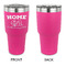 Summer Camping 30 oz Stainless Steel Ringneck Tumblers - Pink - Single Sided - APPROVAL