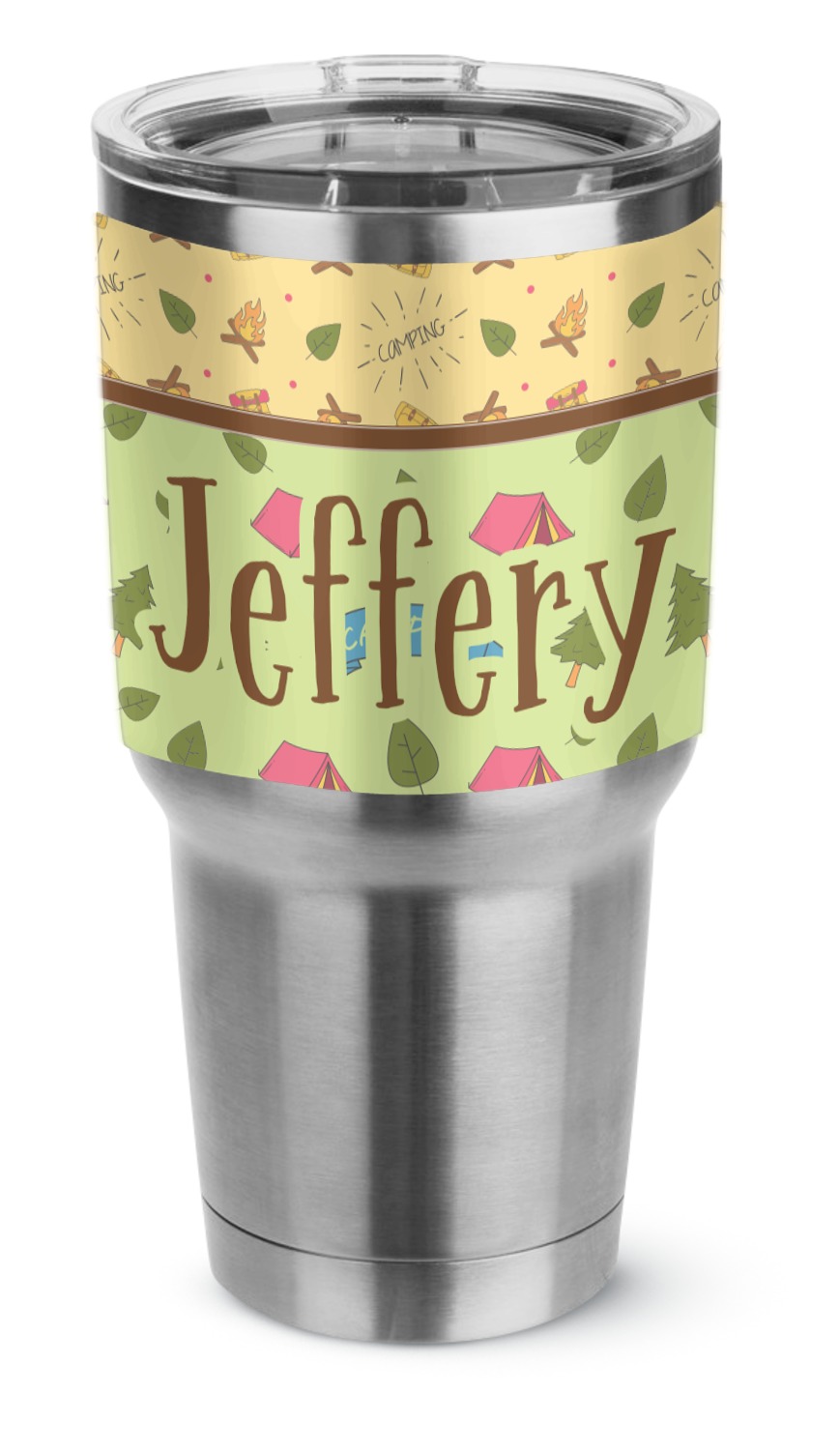 Summer Camping Stainless Steel Tumbler 30 oz (Personalized