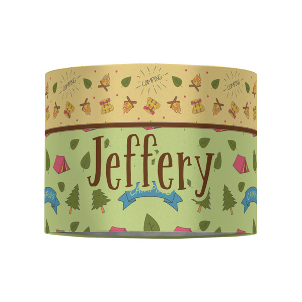 Summer Camping 8" Drum Lampshade - FRONT (Fabric)