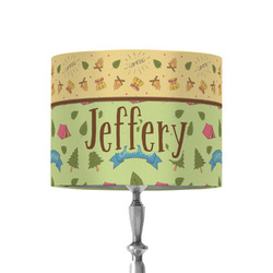 Summer Camping 8" Drum Lamp Shade - Fabric (Personalized)