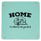 Summer Camping 9" x 9" Teal Leatherette Snap Up Tray - APPROVAL