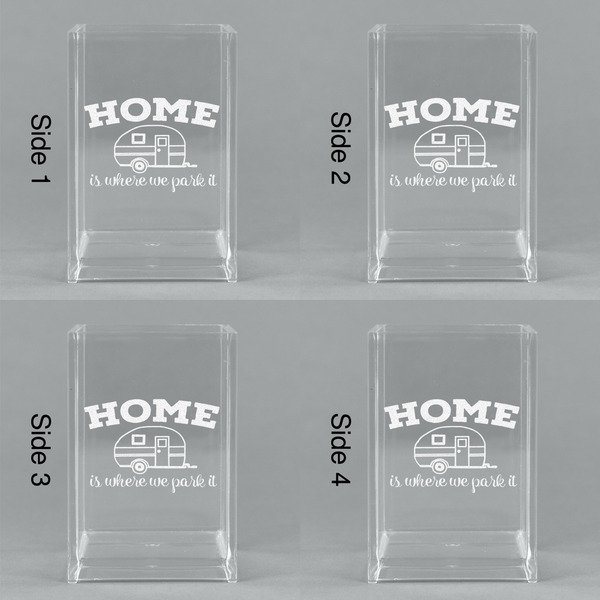 Summer Camping Acrylic Pen Holder - All Sides