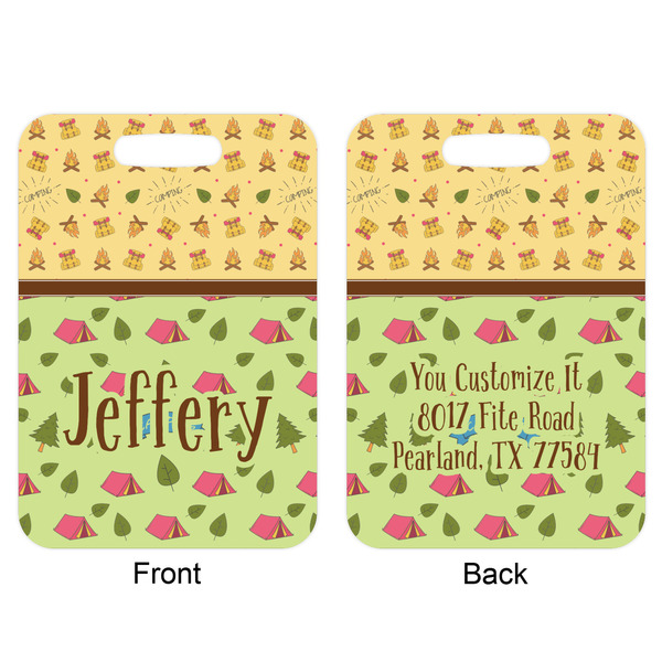 Summer Camping Aluminum Luggage Tag (Front + Back)