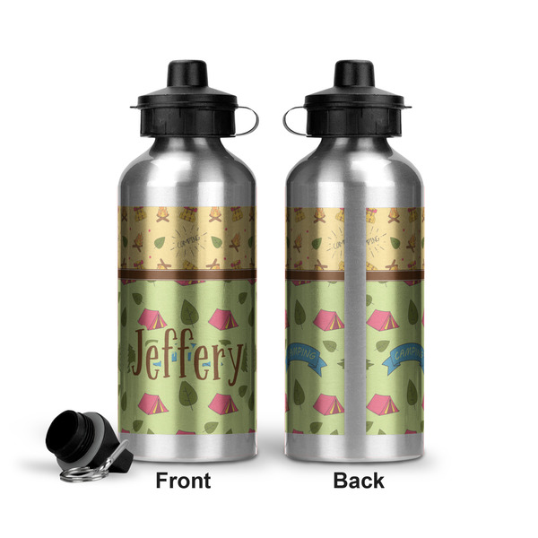 Summer Camping Aluminum Water Bottle - Front and Back