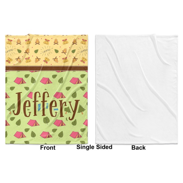 Summer Camping Baby Blanket (Single Sided - Printed Front, White Back)