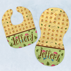 Summer Camping Baby Bib & Burp Set w/ Name or Text