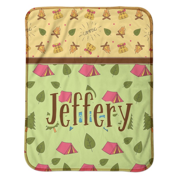 Summer Camping Baby Sherpa Blanket - Flat