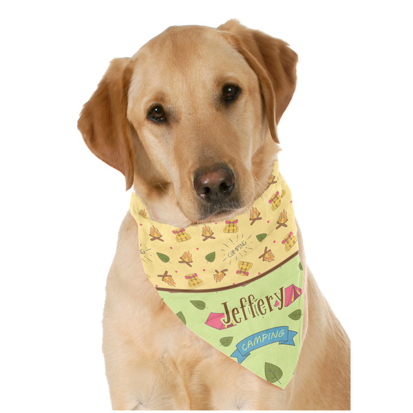 Custom Summer Camping Dog Bandana Scarf w/ Name or Text
