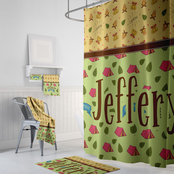 Summer Camping Bath Towel Sets - 3-piece - In Context