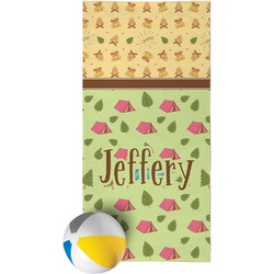 Summer Camping Beach Towel (Personalized)