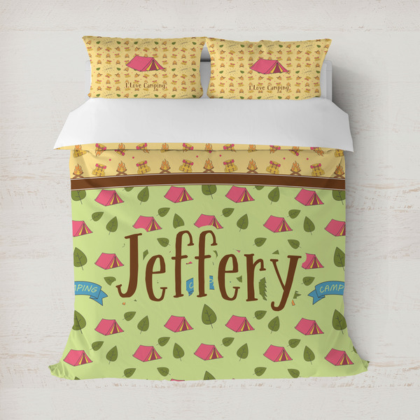 Custom Summer Camping Duvet Cover (Personalized)