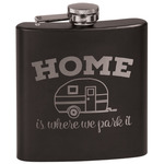 Summer Camping Black Flask Set (Personalized)