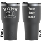 Summer Camping RTIC Tumbler - Black - Engraved Front & Back (Personalized)