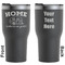 Summer Camping Black RTIC Tumbler - Front and Back