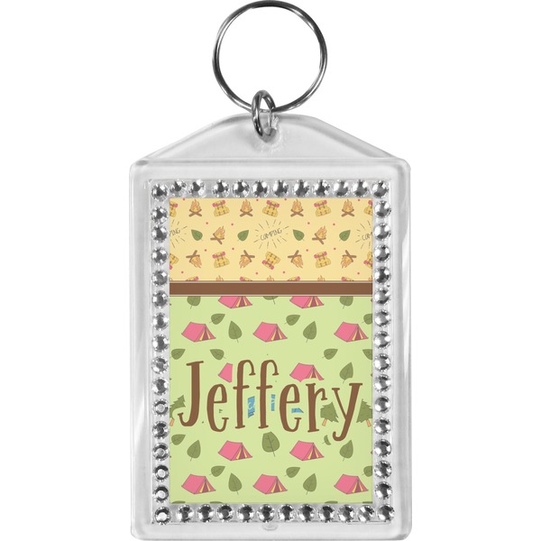 Custom Summer Camping Bling Keychain (Personalized)
