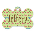 Summer Camping Bone Shaped Dog ID Tag - Large (Personalized)