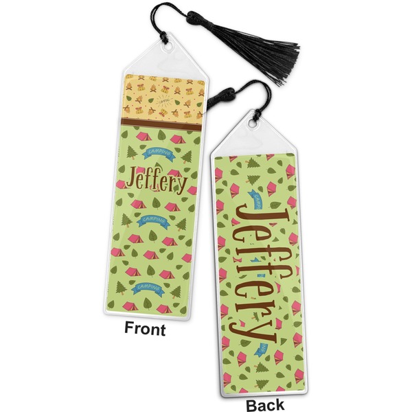 Summer Camping Bookmark with tassel - Front and Back