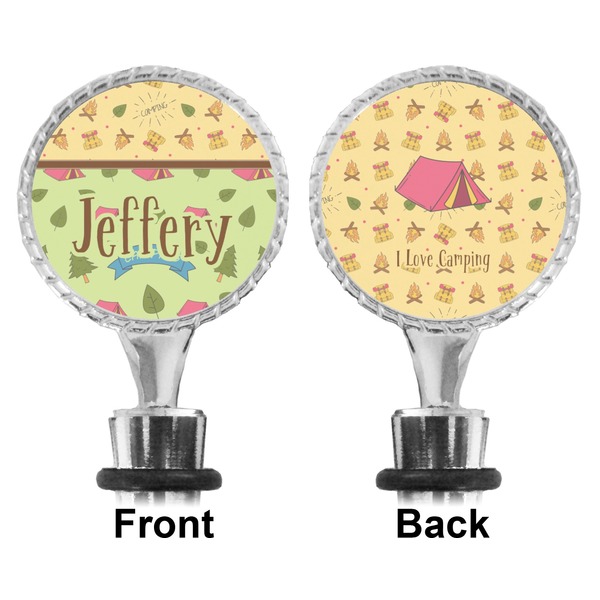 Summer Camping Bottle Stopper - Front and Back