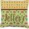 Summer Camping Faux-Linen Throw Pillow 20" (Personalized)