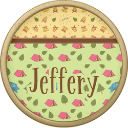 Summer Camping Cabinet Knob - Gold (Personalized)