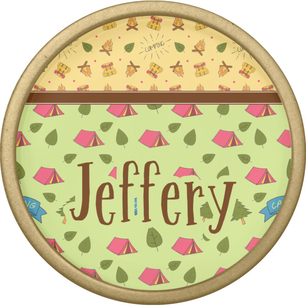 Summer Camping Cabinet Knob - Gold - Front