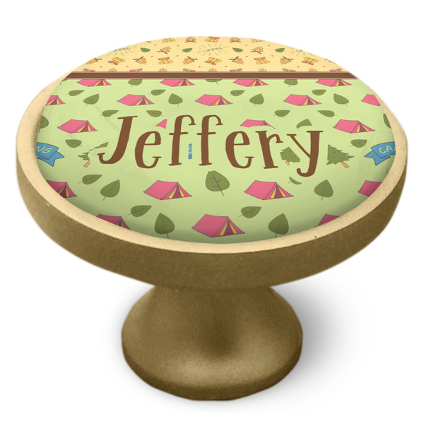 Summer Camping Cabinet Knob - Gold - Side