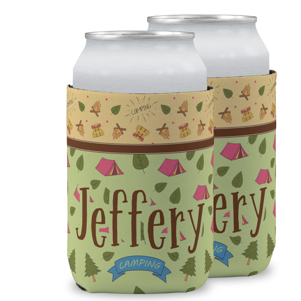 Custom Summer Camping Can Cooler (12 oz) w/ Name or Text