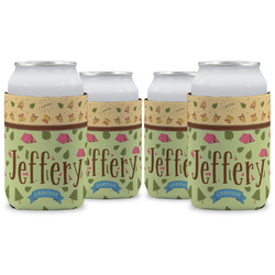 Summer Camping Can Cooler (12 oz) - Set of 4 w/ Name or Text