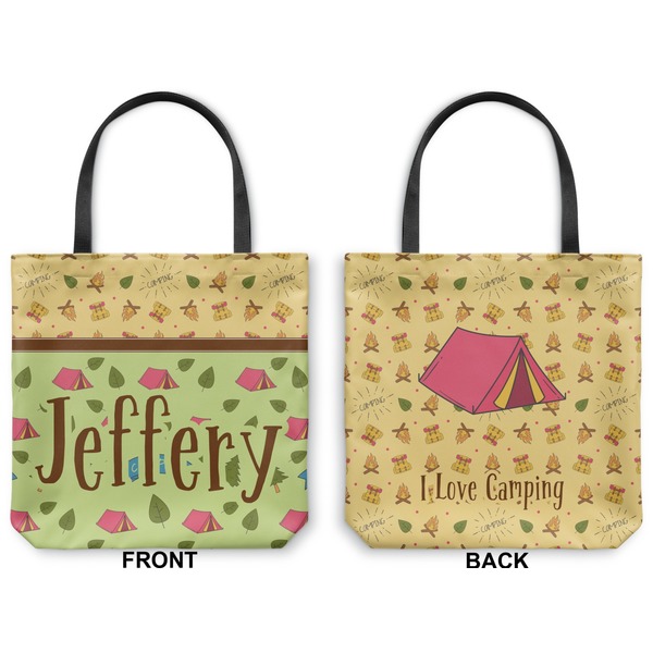 Summer Camping Canvas Tote - Front and Back