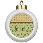 Summer Camping Ceramic Ball Ornament (Personalized)