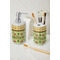 Summer Camping Ceramic Bathroom Accessories - LIFESTYLE (toothbrush holder & soap dispenser)