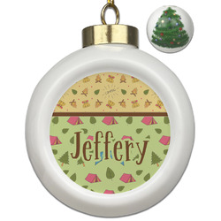 Summer Camping Ceramic Ball Ornament - Christmas Tree (Personalized)