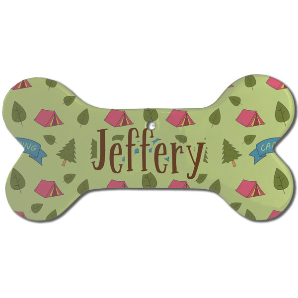 Summer Camping Ceramic Flat Ornament - Bone Front