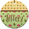 Summer Camping Round Ceramic Ornament w/ Name or Text