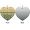 Summer Camping Ceramic Flat Ornament - Heart Front & Back (APPROVAL)