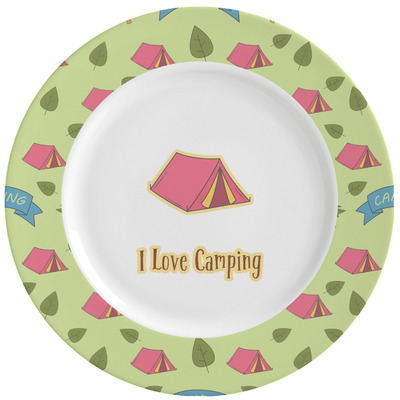 Summer Camping Ceramic Dinner Plates (Set of 4) (Personalized)