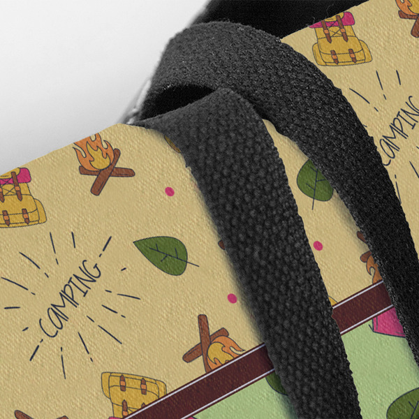 Summer Camping Closeup of Tote w/Black Handles