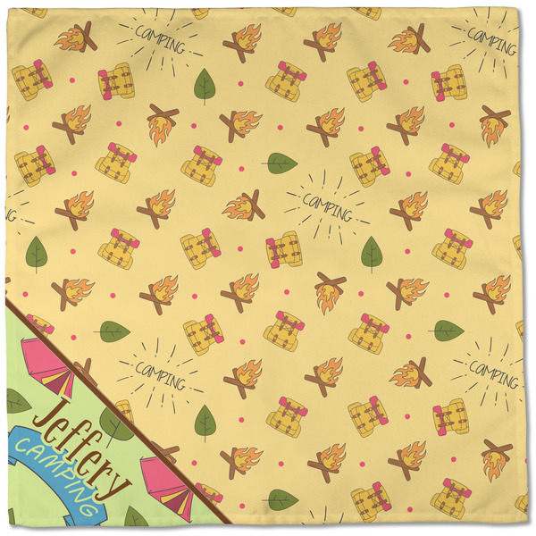 Summer Camping Cloth Napkins - Personalized Dinner (Full Open)