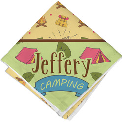 Summer Camping Cloth Cocktail Napkin - Single w/ Name or Text