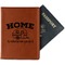 Summer Camping Cognac Leather Passport Holder With Passport - Main