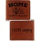 Summer Camping Cognac Leatherette Bifold Wallets - Front and Back