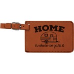 Summer Camping Leatherette Luggage Tag