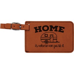 Summer Camping Leatherette Luggage Tag (Personalized)