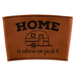 Summer Camping Leatherette Cup Sleeve